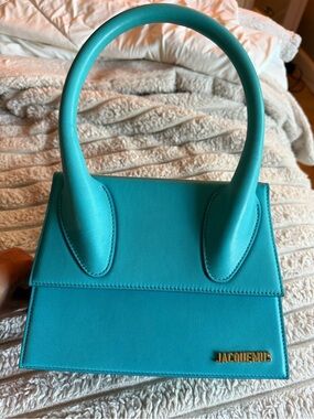 Jacquemus Teal Mini Top-Handle Le Chiquito
